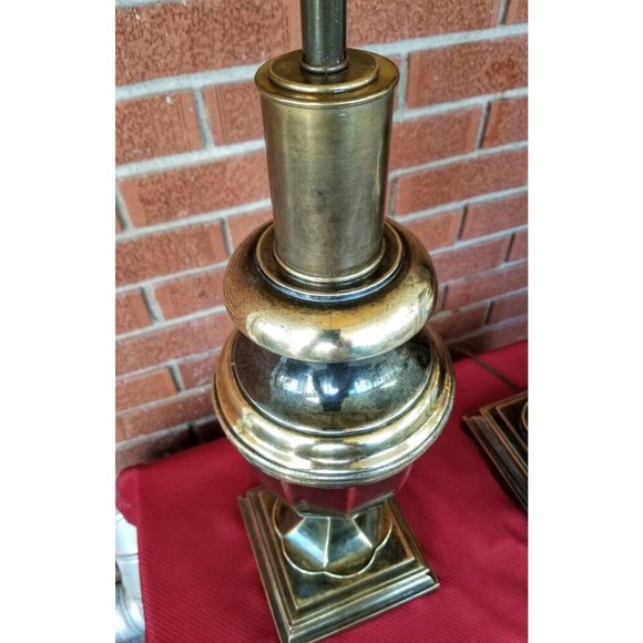 Stiffel Burnished Brass Trophy Table Lamps - Picture 8 of 10